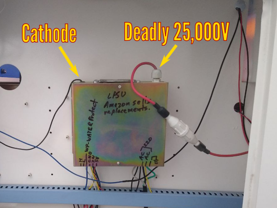 Cathode on power supply