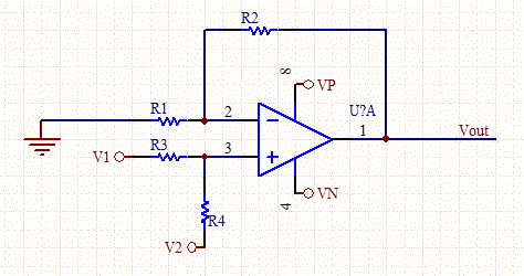 Non-Inverting Op-Amp Circuit Schematic