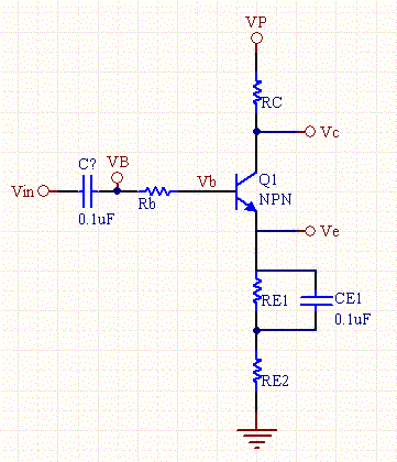 Transistor Biased with series resistor Circuit