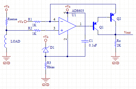 High Side Current Monitor Schematic
