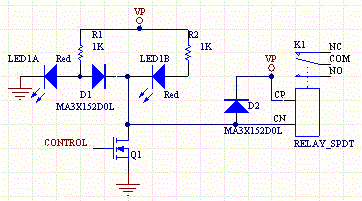 Schematic Led Indicator For Relay