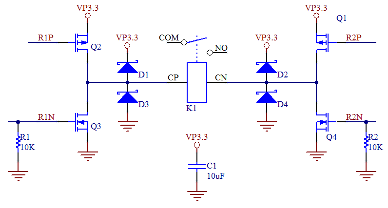 Latching Relay Driver Circuit