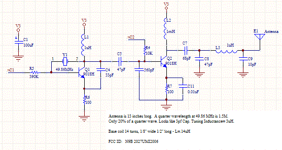 49mhz remote control circuits